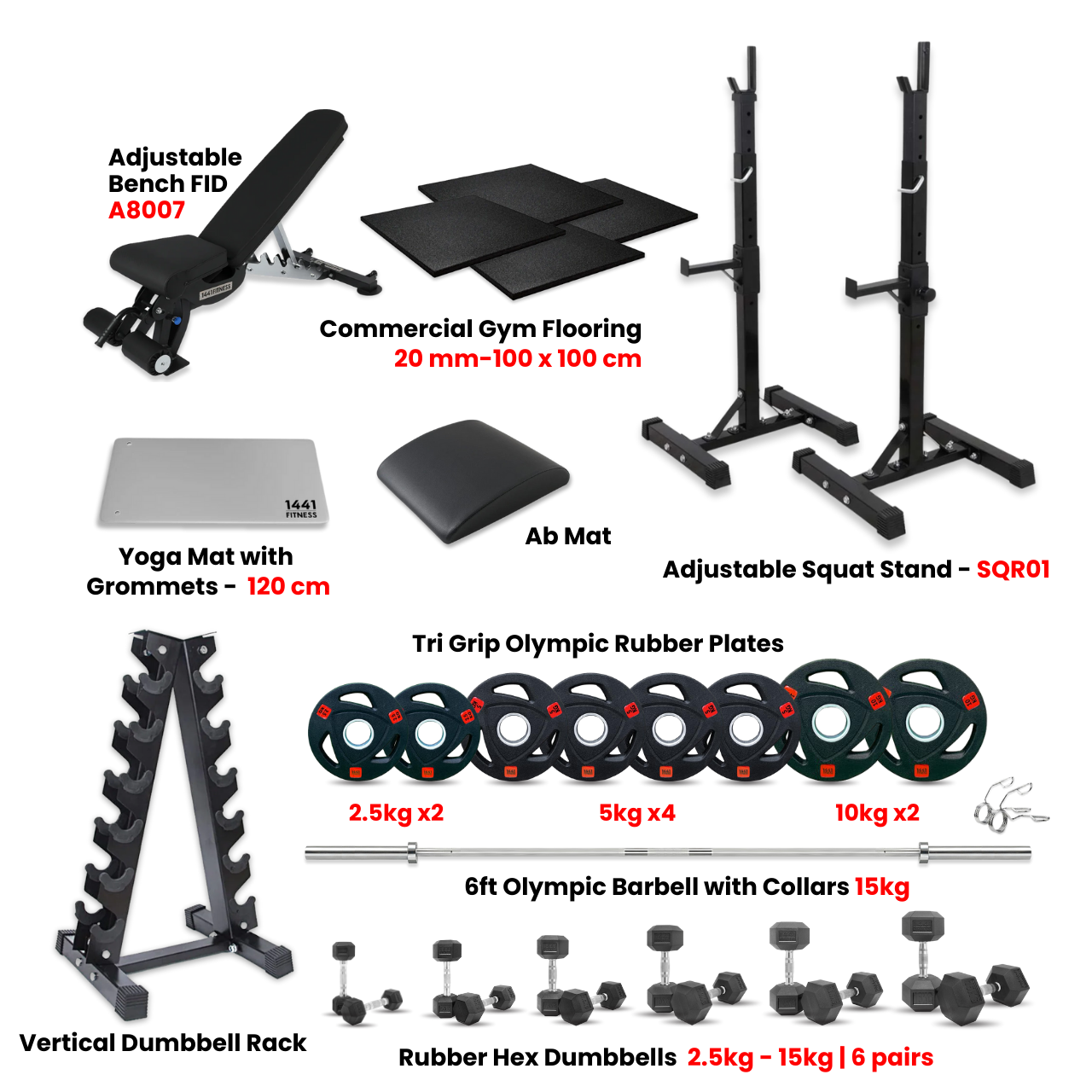 SQR01 Squat Rack Home Gym Bundle Offer - 2